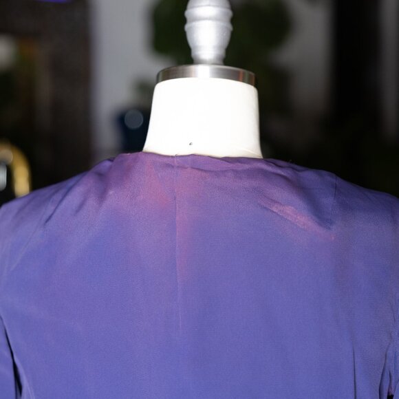 Vintage Handmade Royal Blue Velvet Bolero Jacket (Small) - Picture 15 of 16